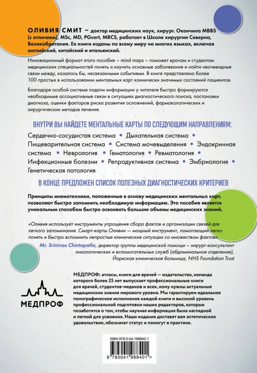 Медицинские интеллект-карты. Легкий способ запоминать симптоматику, диагностику и принципы лечения