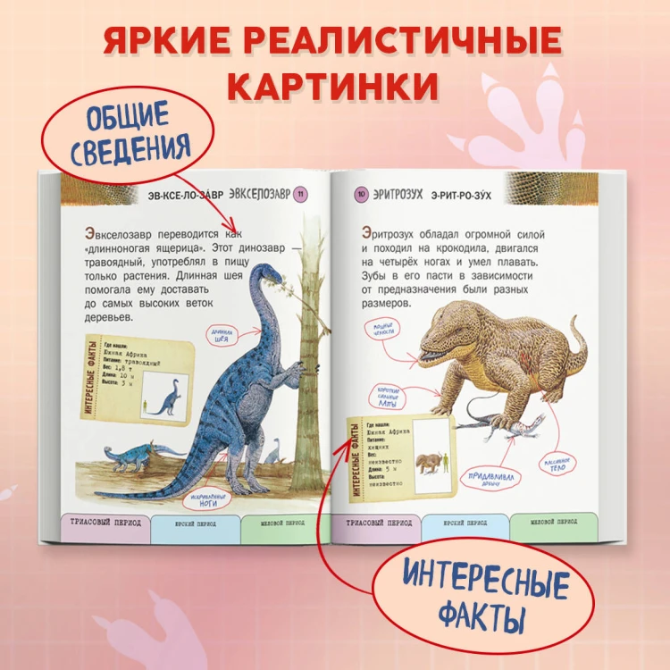 Комплект из 2 книг с трекером чтения. Все динозавры с крупными буквами + Все животные с крупными буквами