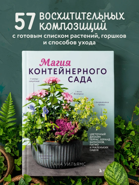 Магия контейнерного сада. Цветочный дизайн террас, веранд, балконов, патио и маленьких садов
